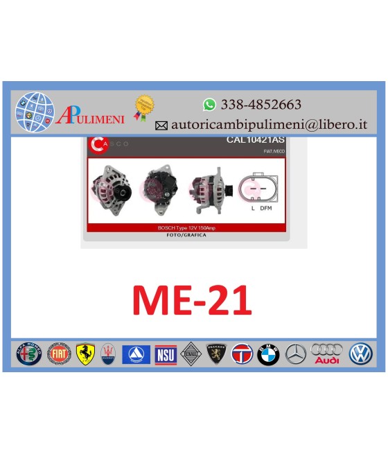 CAL10421AS ALTERNATORE 12V...