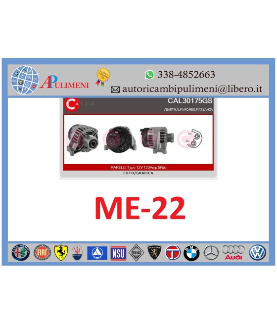 ALTERNATORE 12V 120 Ah ALFA...