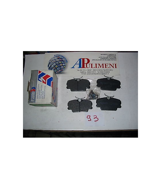 SERIE PASTICCHE FRENO (BRAKE-PADS) ANT SAAB 900 T.T. 87-93 9000 T.T. 85-89