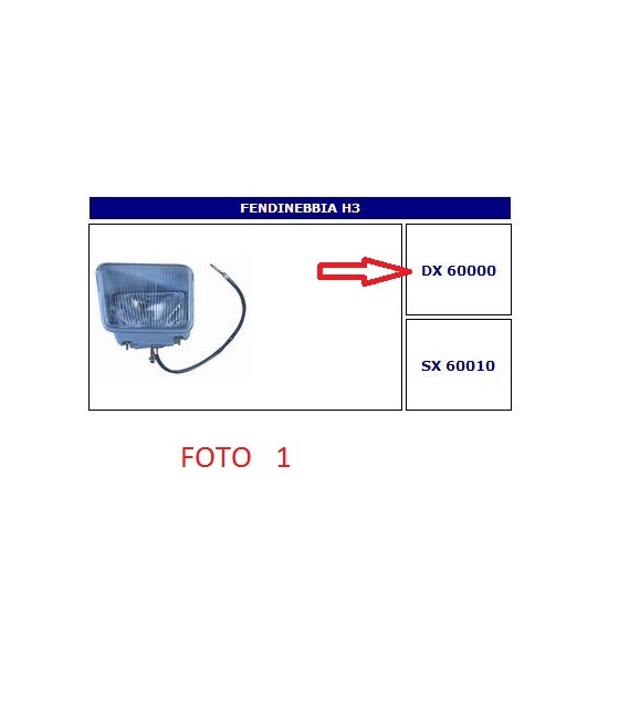 60000 FARO FENDINEBBIA DX...
