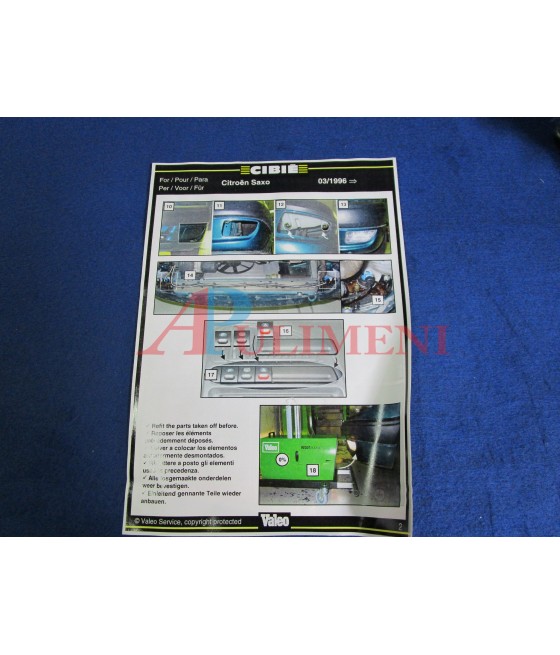 088350 KIT FARI FENDINEBBIA C/CABLAGGIO H1 CITROEN SAXO 96- VALEO CIBIE'