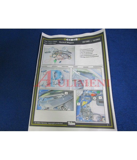088352 KIT FARI FENDINEBBIA C/CABLAGGIO H1 RENAULT MEGANE 99-02 VALEO CIBIE'