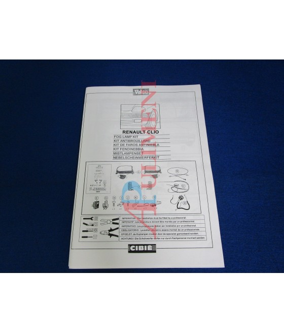 088354 KIT FARI FENDINEBBIA C/CABLAGGIO H1 RENAULT CLIO 05/96-02/98 VALEO CIBIE'