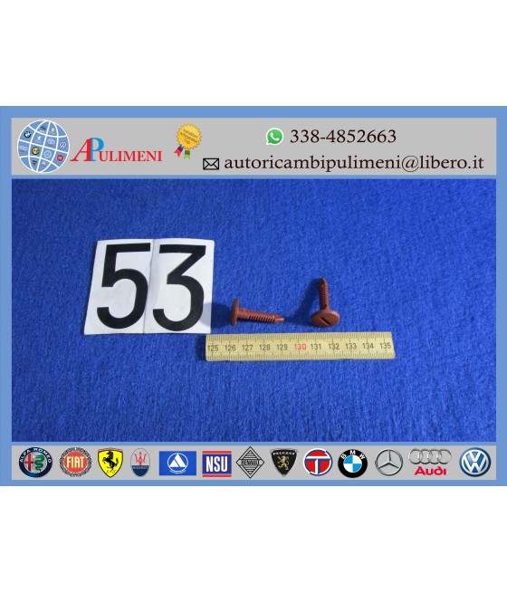 CLIP BOTTONE MOLLETTA 2 PZ TAPPO FORI CINTURE SICUREZZA PORTA ALFA ROMEO 33