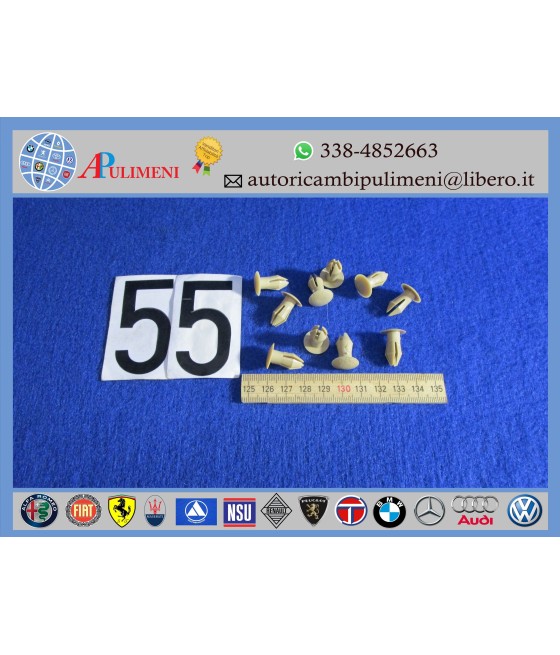 CLIP MOLLETTA 10 PZ BEIGE RIVESTIMENTI INTERNI PANNELLI PORTA AUTOBIANCHI A112