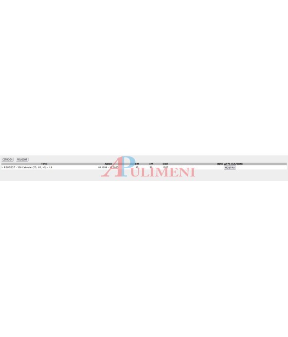 MARMITTA SILENZIATORE CENTRALE CITROEN XSARA PEUGEOT 306 1.6 CABRIO 93-00