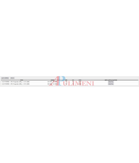MARMITTA TUBO POSTERIORE AR 8 2.4 2.5 DS IVECO DAILY 30.8 32.8 35.8 40.8 78-85