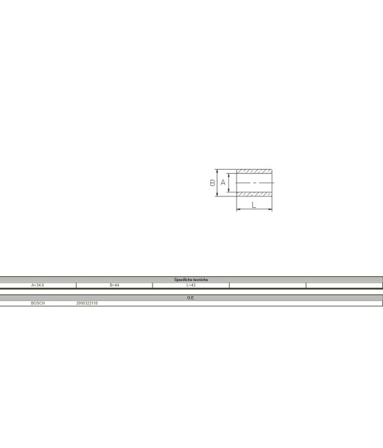 3697 2000322110 BOCCOLA IN OTTONE MOTORINO AVVIAMENTO BOSCH ALMB 48E AUTOCARRO