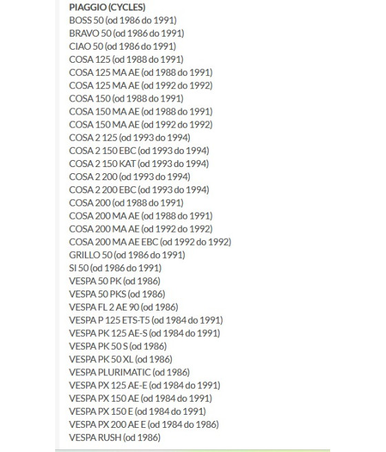 CHIAVE GREZZA VERGINE BLOCCASTERZO APRILIA GILERA PIAGGIO VESPA COSA SUZUKI