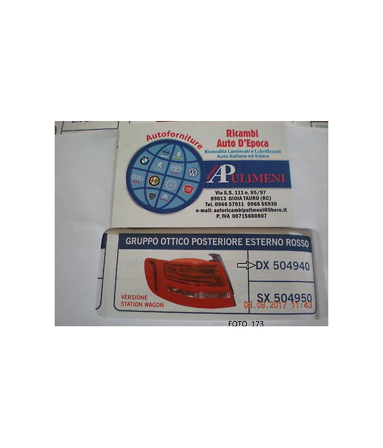 504940 FANALE POSTERIORE...
