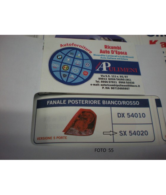 54020 FANALE POSTERIORE...