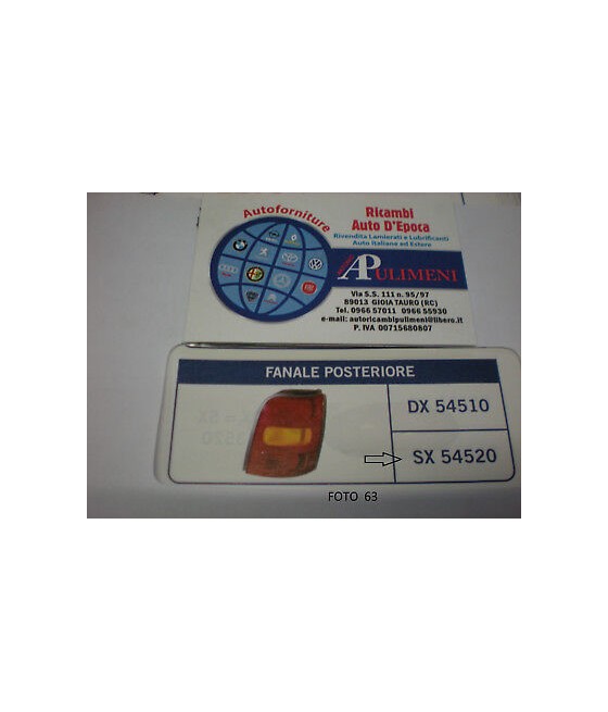 54520 FANALE POSTERIORE SX...