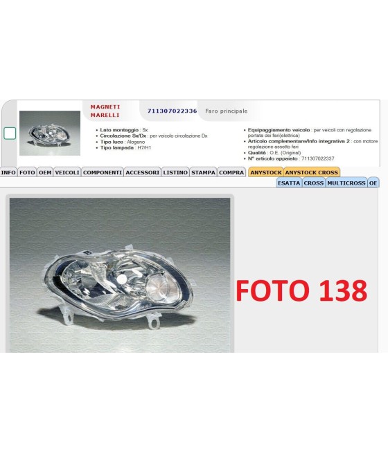 LPG912 FARO PROIETTORE...