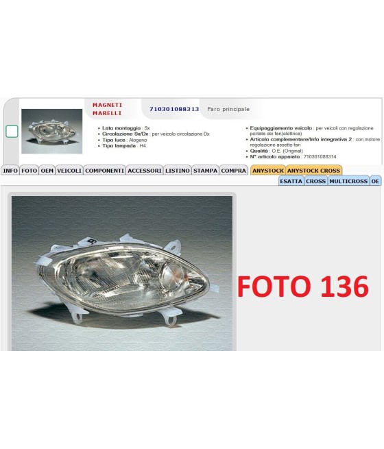 0301088313 FARO PROIETTORE...
