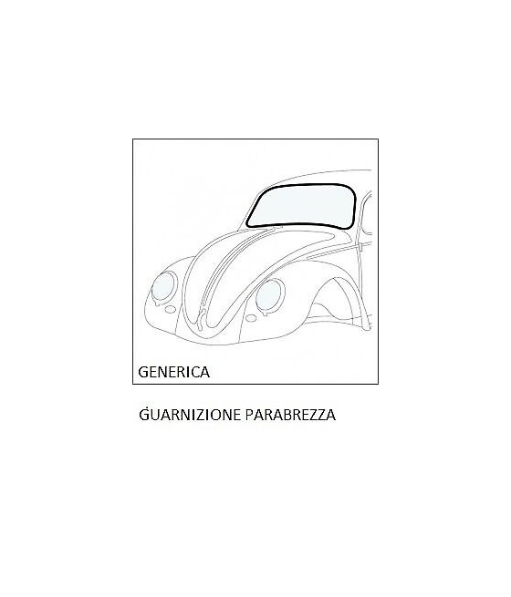 630119119K 4214422 GUARNIZIONE PARABREZZA S/INSERTO FIAT 500 F R GIARD. 65-74