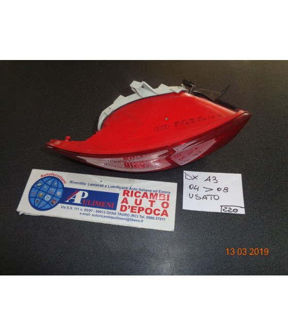 LLE721 FANALE POSTERIORE (REAR LAMP) DX ESTERNO AUDI A3 II SPORTBACK 5P 04 - 08