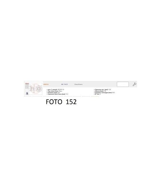 16390 BS7415 COPPIA DISCHI...