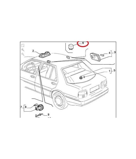 82465300 RELE' DISPOSITIVO REGOLAZIONE LUCE QUADRO SEGNALAZIONE FIAT CROMA
