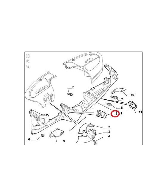 735266848 INTERRUTTORE POTENZIOMETRO REGOLAZIONE FARI FIAT MULTIPLA ORIGINALE