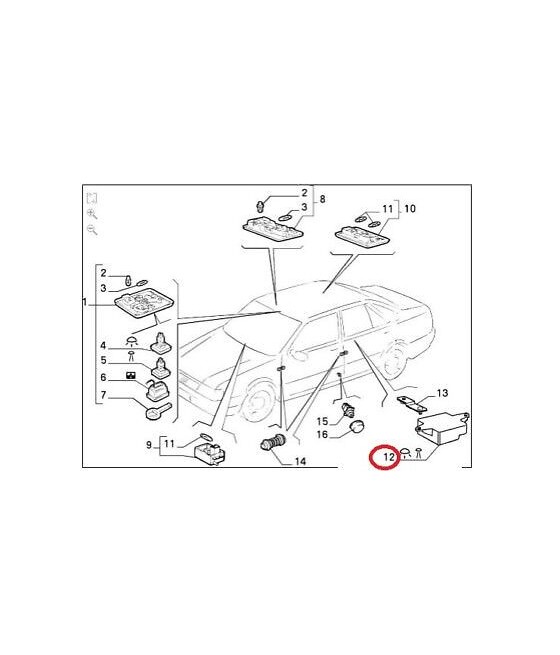 7651945 CENTRALINA ELETTRICA LUCE INTERNA FIAT TEMPRA ORIGINALE