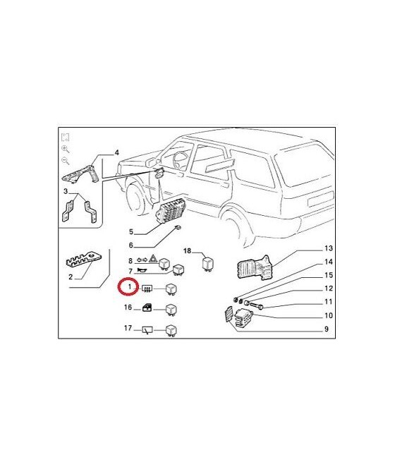 7525171 RELE' LUNOTTO TERMICO FIAT ELBA-XR MILLE-FIORINO ORIGINALE