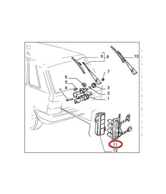 7642034 INTERRUTTORE CONTATTI PORTELLONE POSTERIORE FIAT UNO MK2 R/89 ORIGINALE