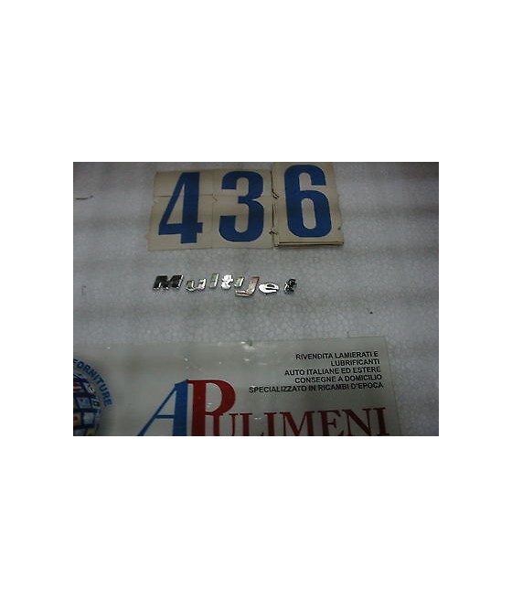 C0673-21 FREGIO-LOGO-SIGLA-SCRITTA(BADGE) FIAT IDEA-STILO “MULTIJET” ROSSO