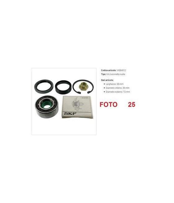 VKBA612 KIT CUSCINETTO...