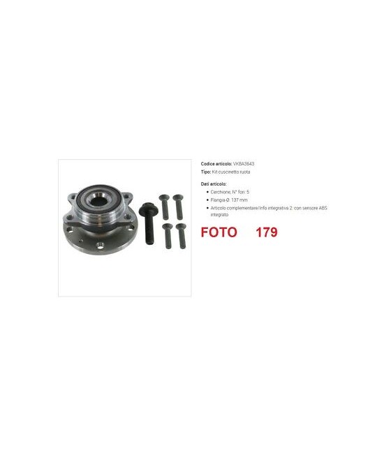 VKBA3643 KIT CUSCINETTI...