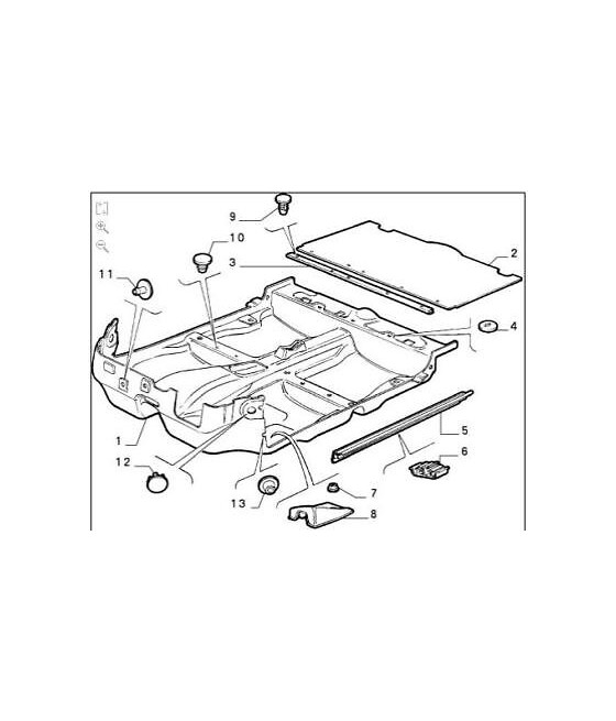 7675400 MENSOLA TAPPETO INTERNO FIAT CINQUECENTO ORIGINALE