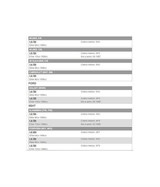 38.638 SENSORE DEBIMETRO-MISURATORE AUDI 80-A3-A4-A6-FORD GALAXY-SEAT ALHAMBRA