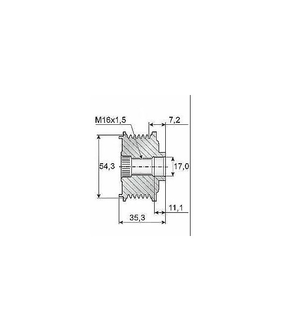 535003910 PULEGGIA ALTERNATORE CITROEN BERLINGO-C5-C8-FIAT SCUDO-ULYSSE-PEUGEOT 
