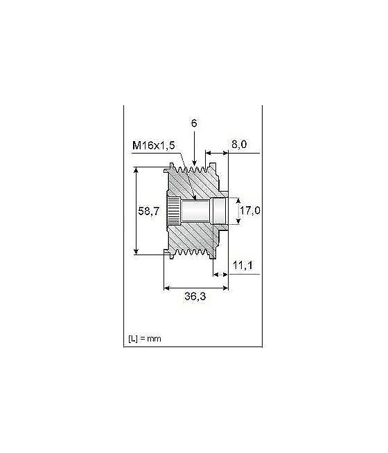 535016010 PULEGGIA ALTERNATORE CITROEN JUMPER-FIAT DUCATO-FORD TRANSIT-PEUGEOT