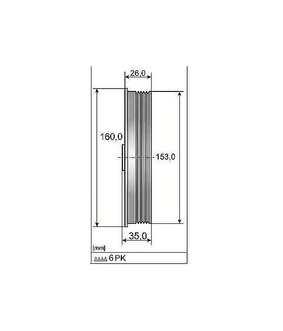 544007910 PULEGGIA ALBERO MOTORE PER CITROEN C2-C3-FORD FOCUS-MAZDA PEUGEOT 307