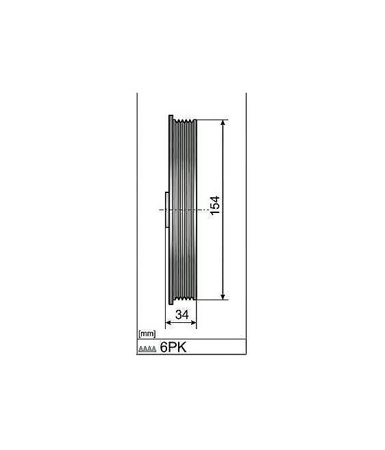 544010410 PULEGGIA ALBERO MOTORE CITROEN BERLINGO-C3-FORD FOCUS-PEUGEOT 308 FEBI