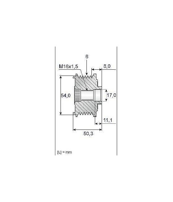 535021210 PULEGGIA ALTERNATORE FIAT GRANDE PUNTO 1.3 75CV-90CV DERACO