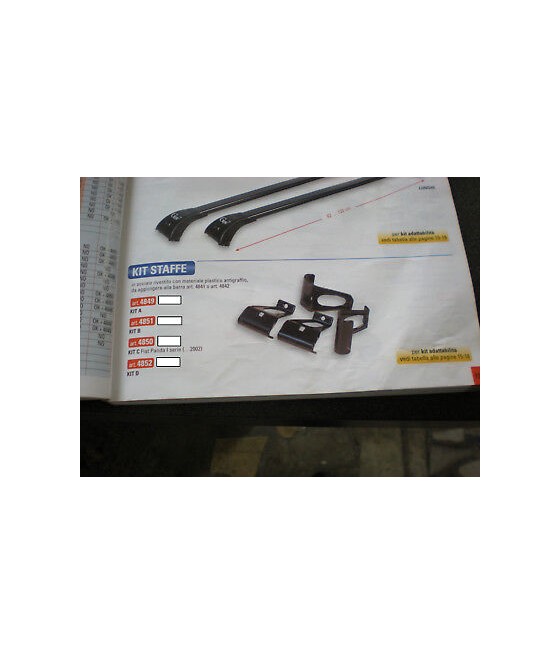 4851 KIT ATTACCHI BARRE PORTATUTTO FAMILY (B) AUDI-BMW-FIAT-FORD-OPEL-PEUGEOT