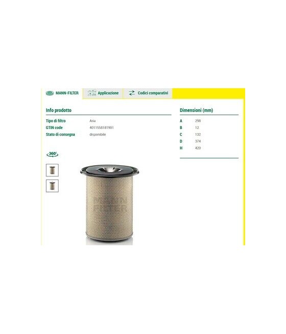 FILTRO ARIA RENAULT TRUCKS...