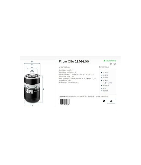 FILTRO OLIO AUDI 80 90 100...