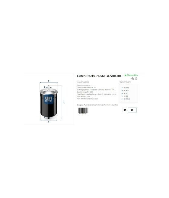 FILTRO BENZINA PER A/R AUDI...