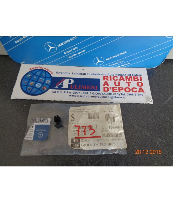A1249900792 9051 CLIPS 1PZ. FISSAGGIO RIVESTIMENTO INTERNO MERCEDES BENZ CLASSE A-B-C