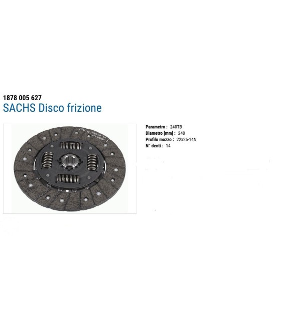 DISCO FRIZIONE SAAB 9000 2.3 16 TURBO 1990--1998 (ø 240 14/D)