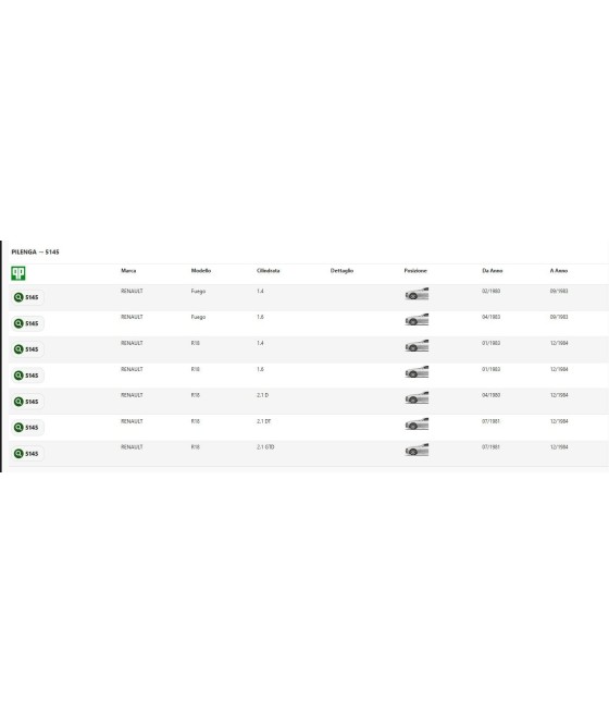 COPPIA DISCHI FRENO ANTERIORE RENAULT FUEGO-R18 1.4-1.6-2.1 D-2.1 TD-GTD PILENGA