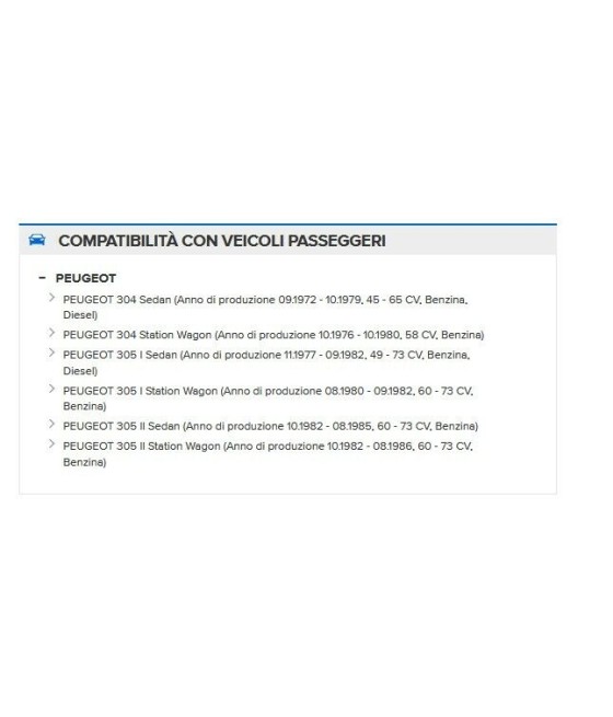 SEMIASSE DX-SX (SHAFT) PEUGEOT 304 45-58-65 CV-PEUGEOT 305 1290-1472-1548 BZ/ DS