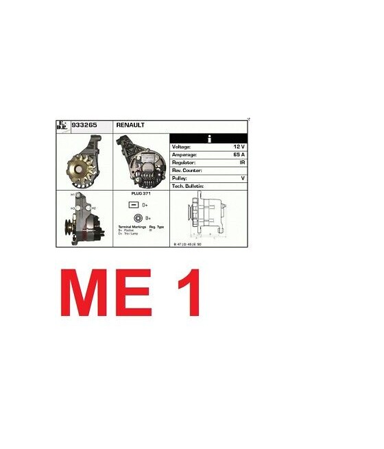 933265 ALTERNATORE 12V 65A...