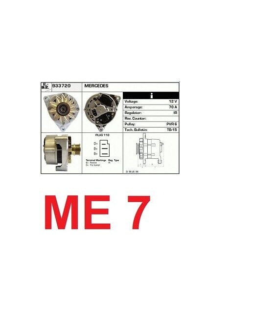 933720 ALTERNATORE 12V 70A...