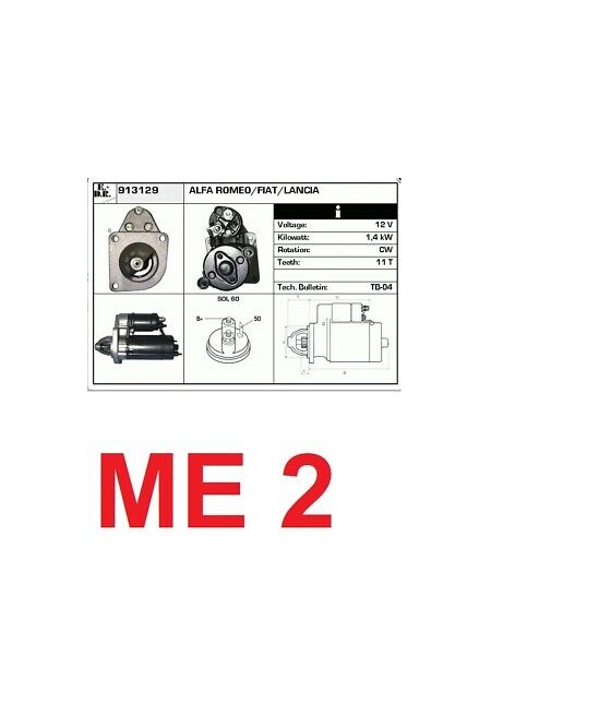 MOTORINO AVVIAMENTO 12V 1,4...
