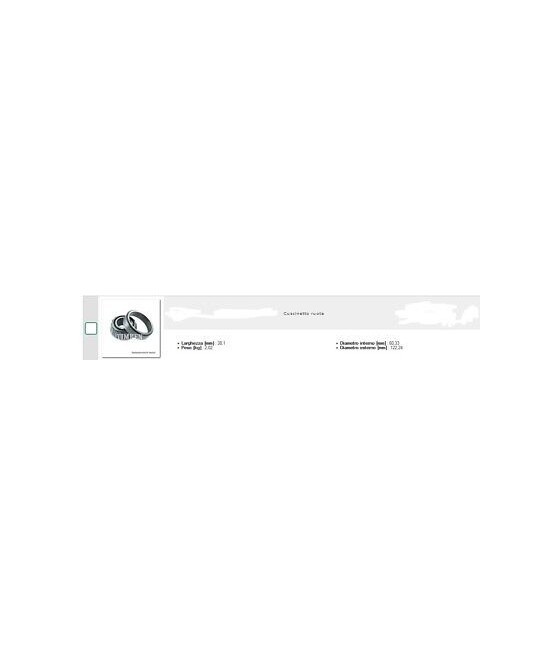 CUSCINETTO RUOTA ( 60,33X122,20X38,35 ) VOLVO TRUCK
