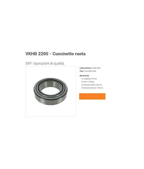 CUSCINETTO RUOTA ( 80X130X35 ) FIAT OM IVECO 80-13A-80-9A