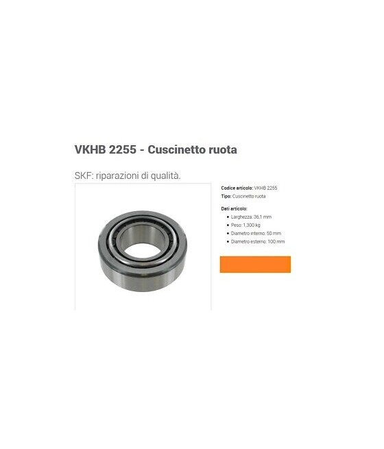 CUSCINETTO RUOTA ( 50X100X36 ) FIAT OM IVECO 95.14 GAMMA ZETA